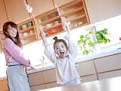 キッチンのお掃除も、楽しい！